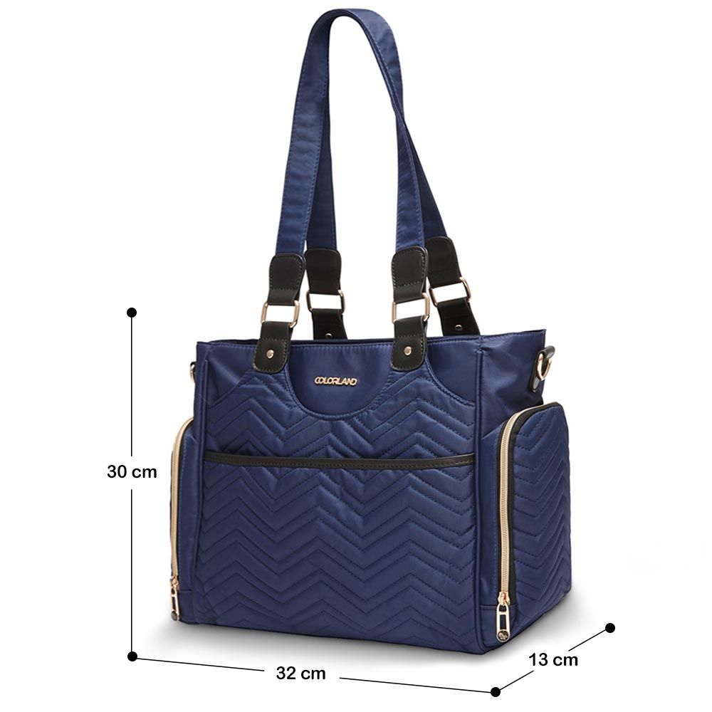 Little Story - Matilda Diaper Bag - Navy Blue