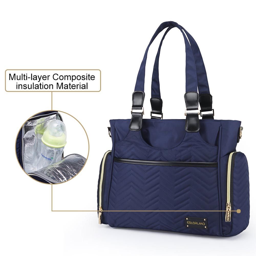 Little Story - Matilda Diaper Bag - Navy Blue