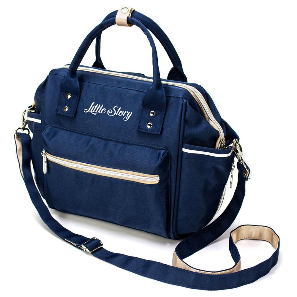 Little Story - Ace Diaper Bag - Blue Beige