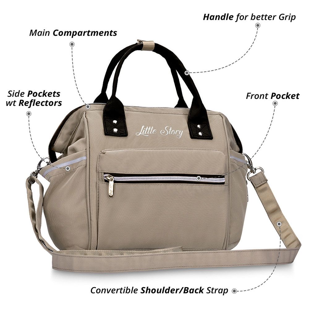 Little Story - Ace Diaper Bag - Beige