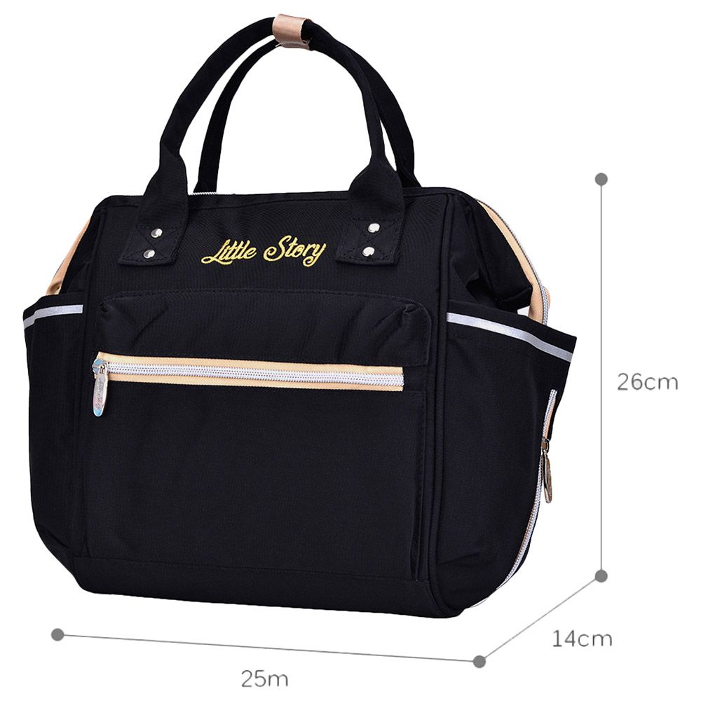 Little Story Ace Diaper Bag - Black