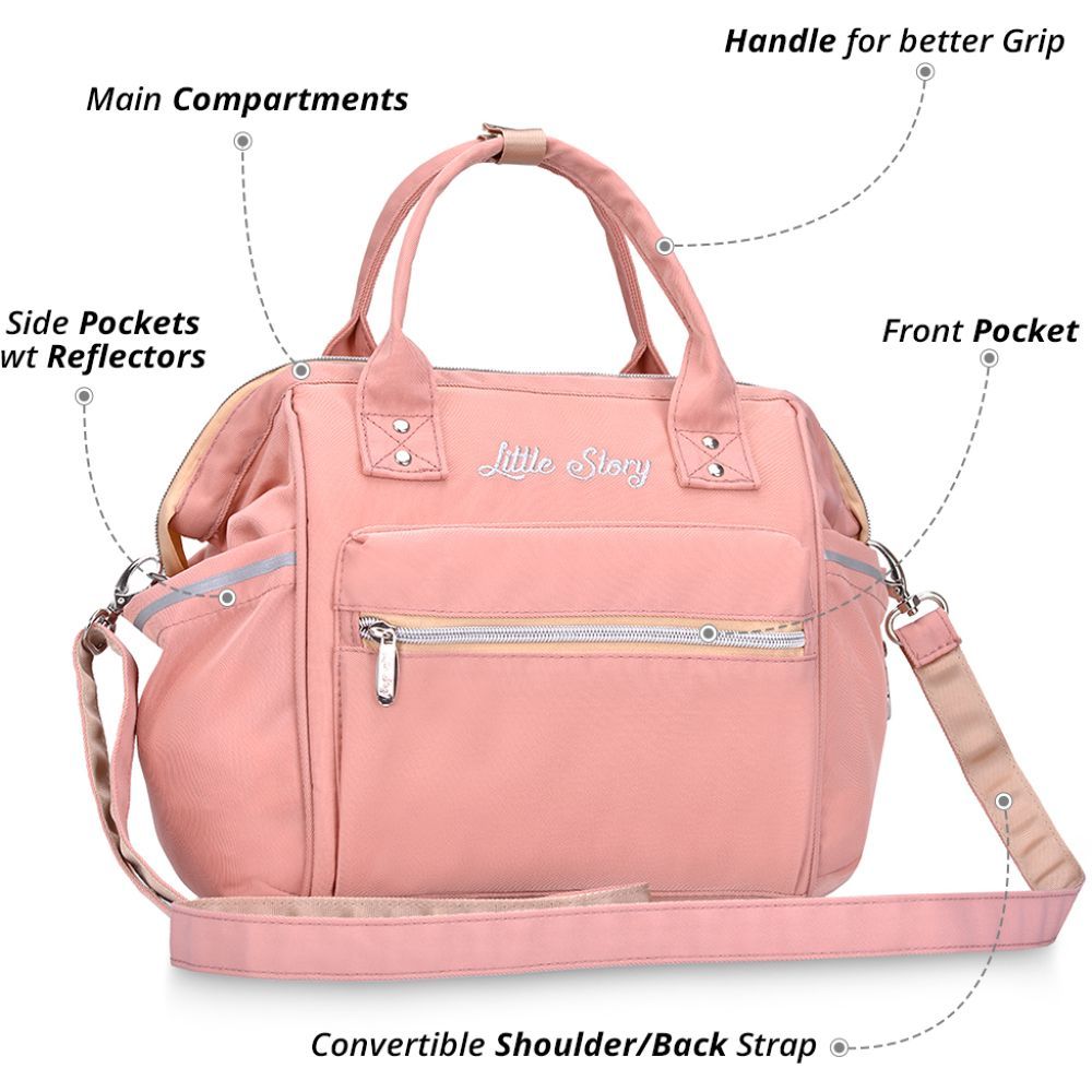 Little Story - Ace Diaper Bag - Pink