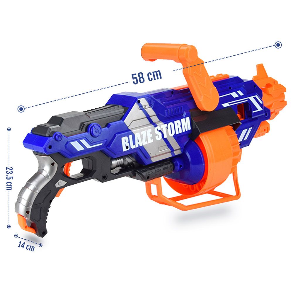 Little Story - Kids Bullet Gun w/ Bullets - 40Pcs - Blue/Orange