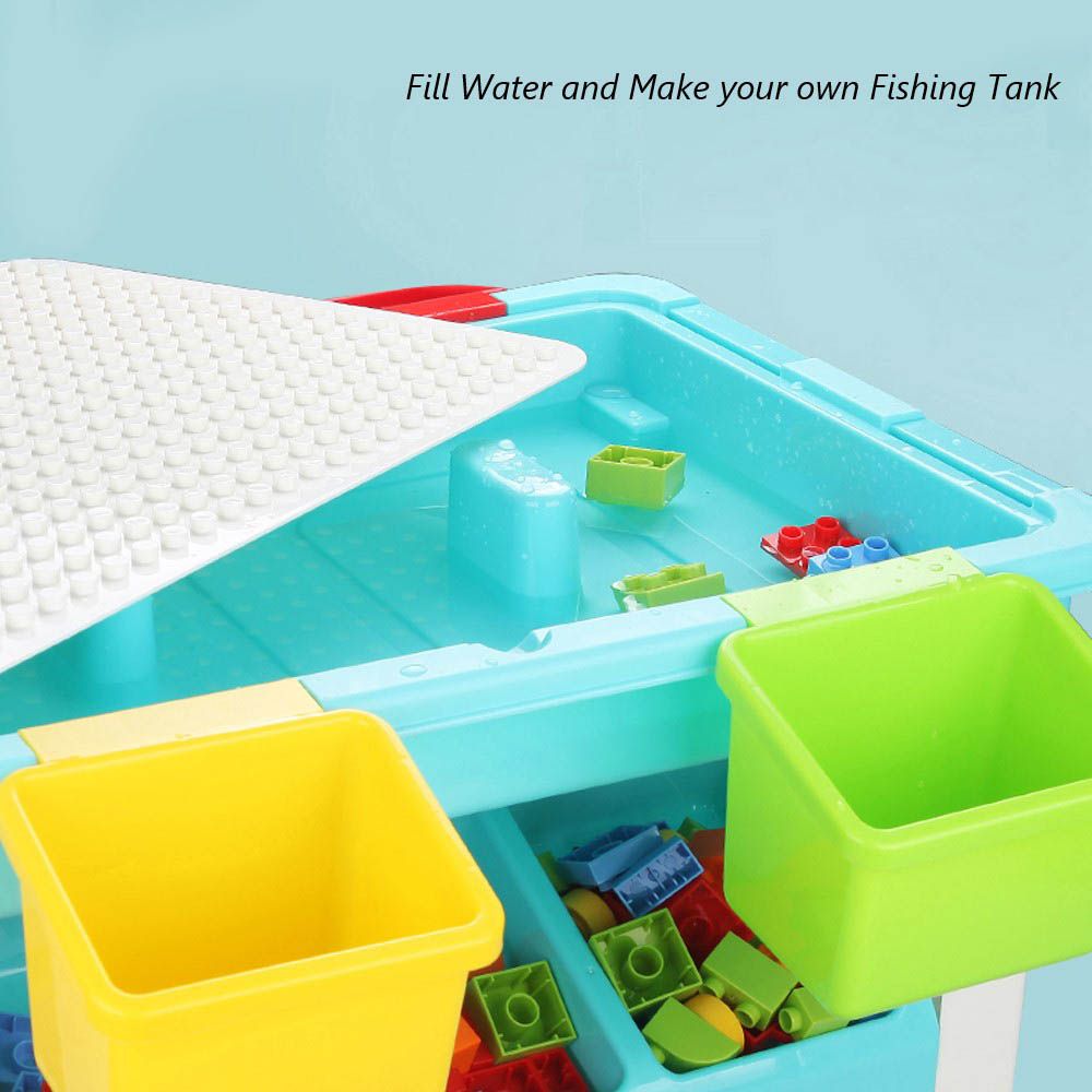 Little Story - Blocks 3-in-1 Activity Table with 69 Blocks