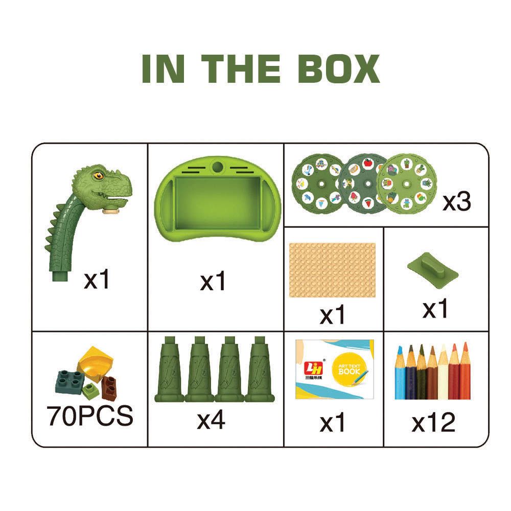 Little Story - Multifunctional Dinosaur Building Block Table