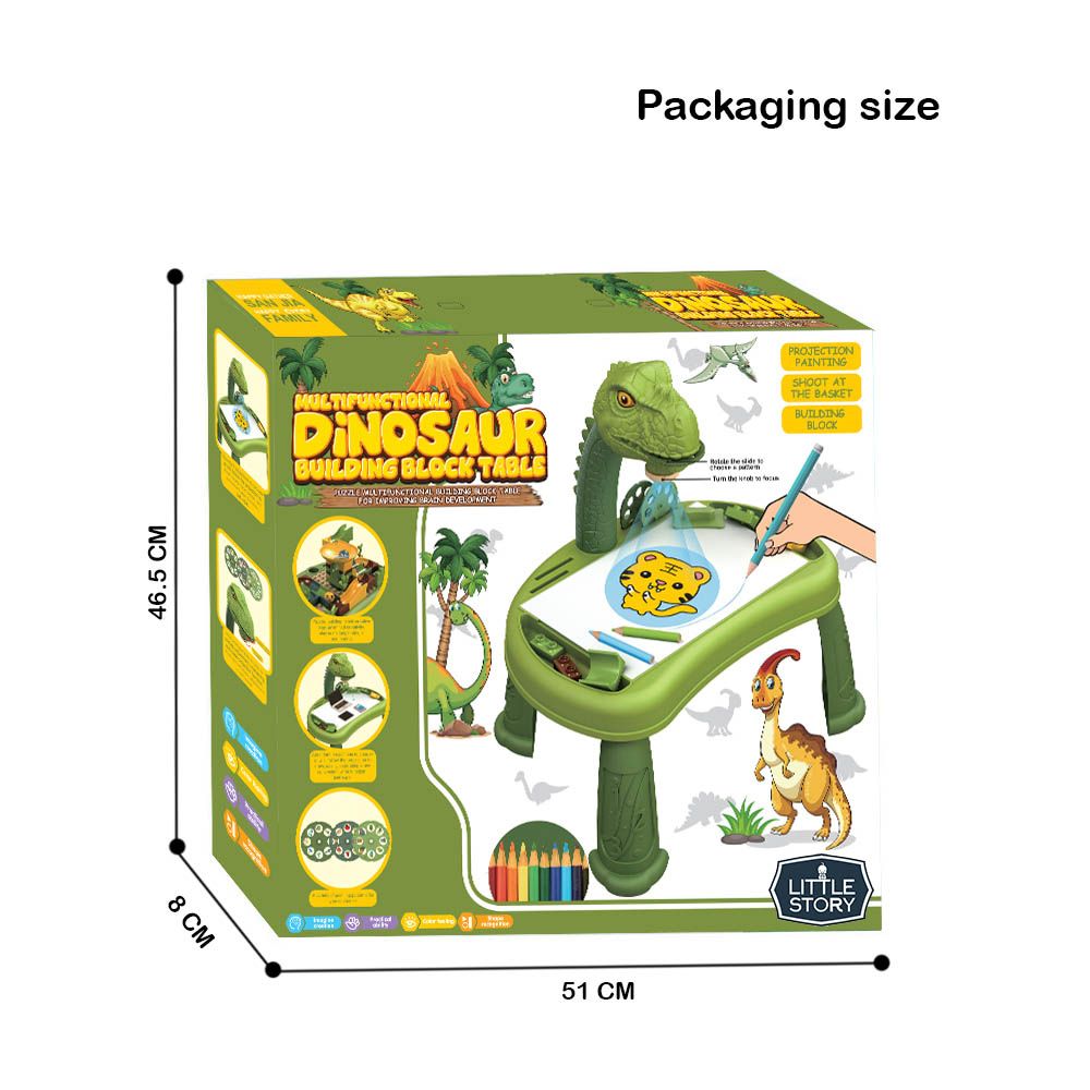 Little Story - Multifunctional Dinosaur Building Block Table