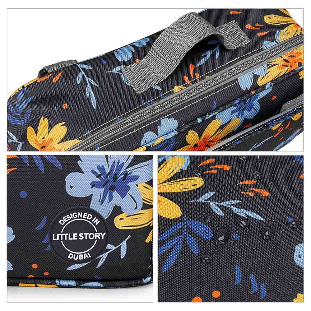 Little Story - Baby Diaper Changing Clutch Kit - Floret Grey