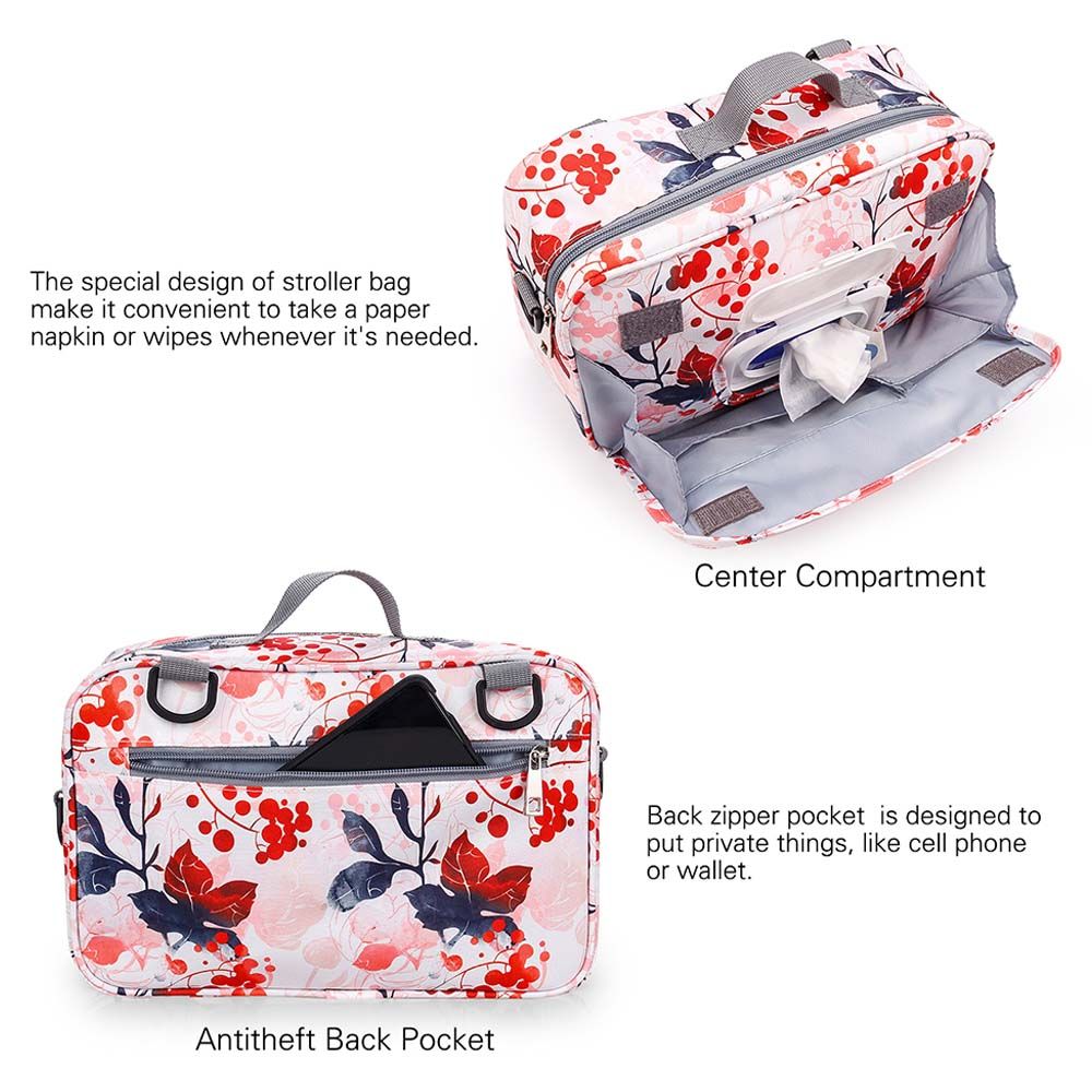 Little Story - Baby Diaper Changing Clutch Kit - Floral Pink