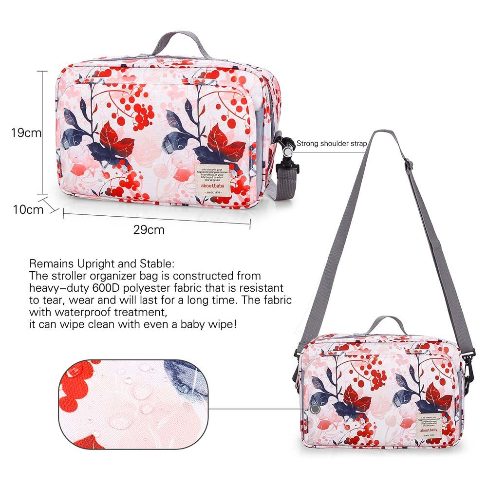 Little Story - Baby Diaper Changing Clutch Kit - Floral Pink