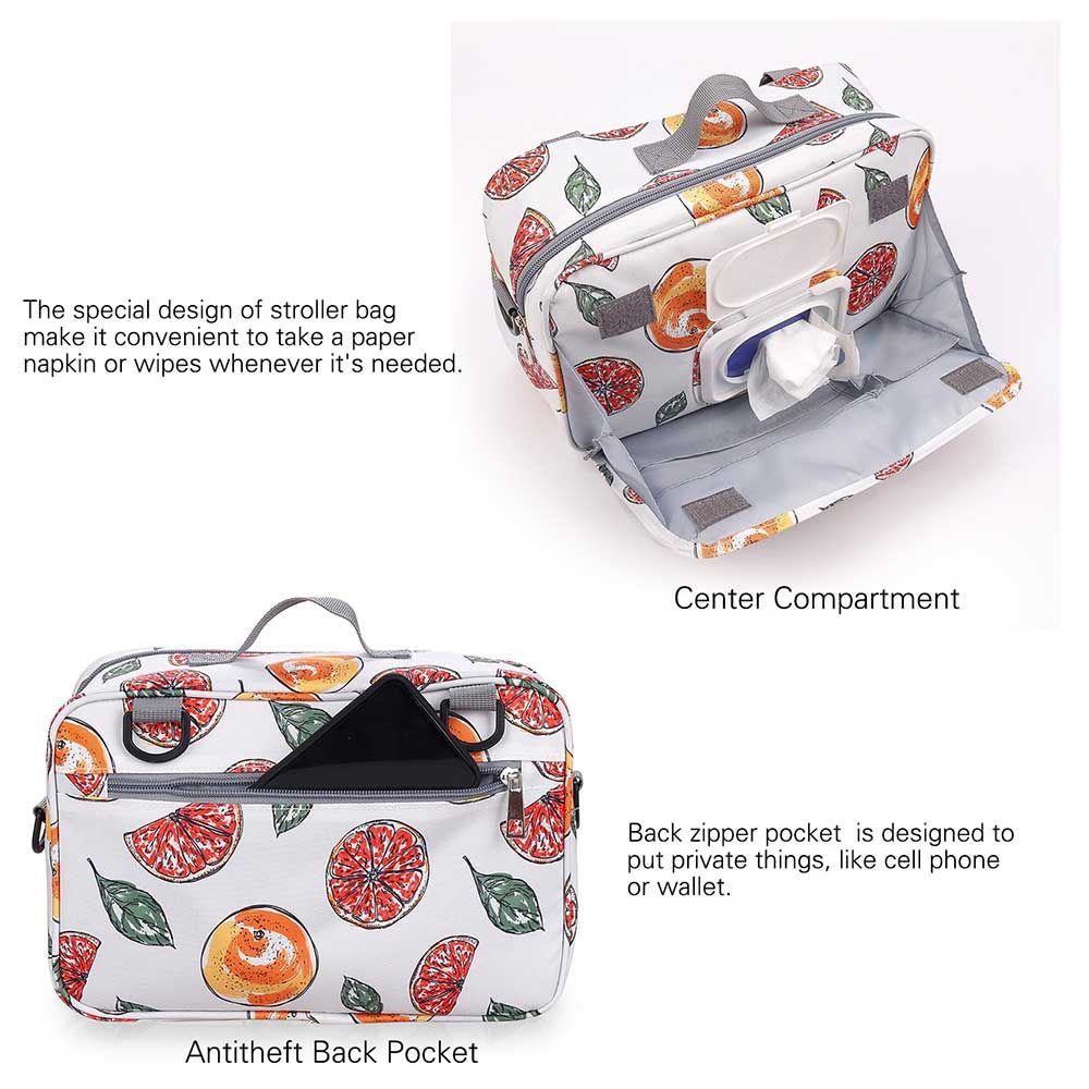 Little Story - Baby Diaper Changing Clutch - Fruity White