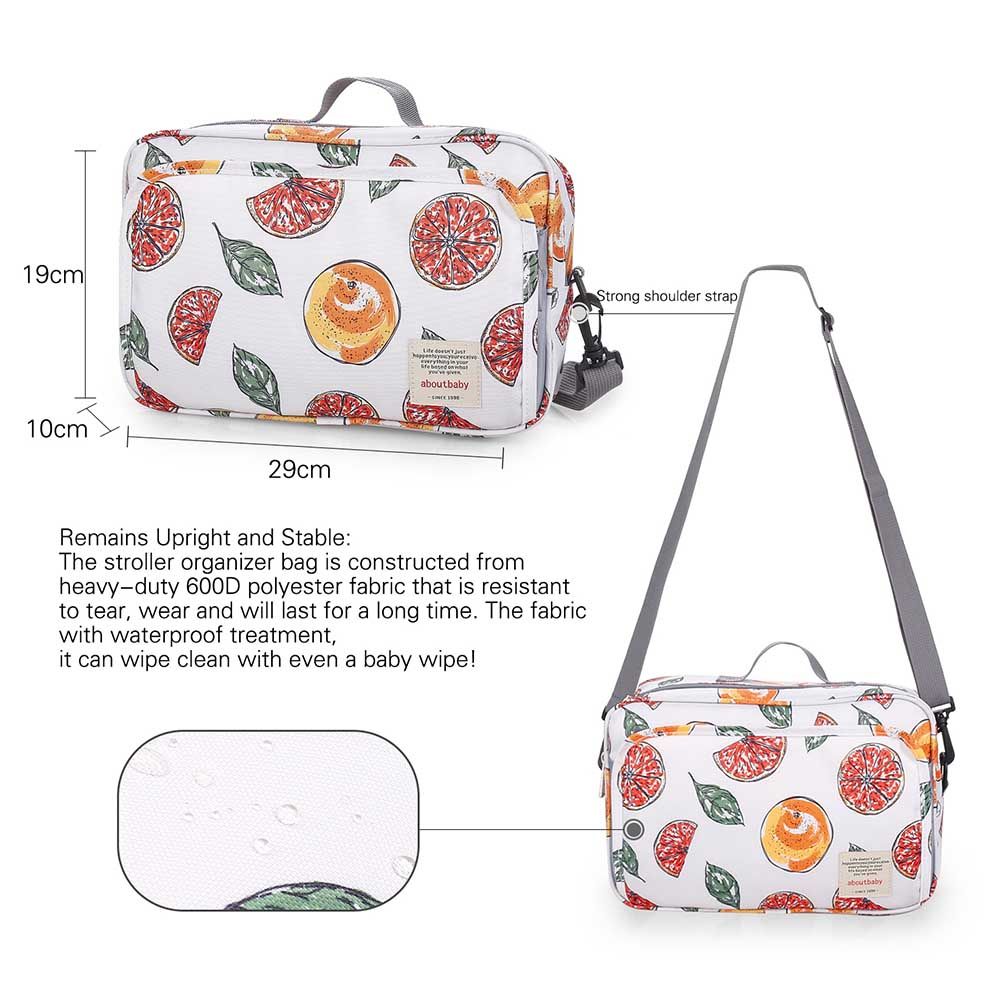 Little Story - Baby Diaper Changing Clutch - Fruity White