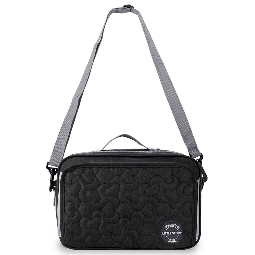 Little Story - Baby Diaper Changing Clutch Kit - Quilted Black