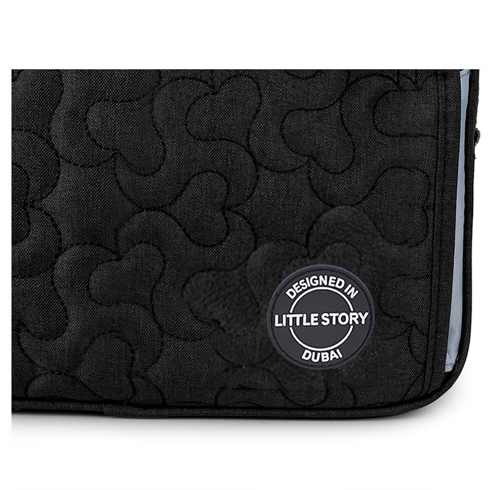 Little Story - Baby Diaper Changing Clutch Kit - Quilted Black