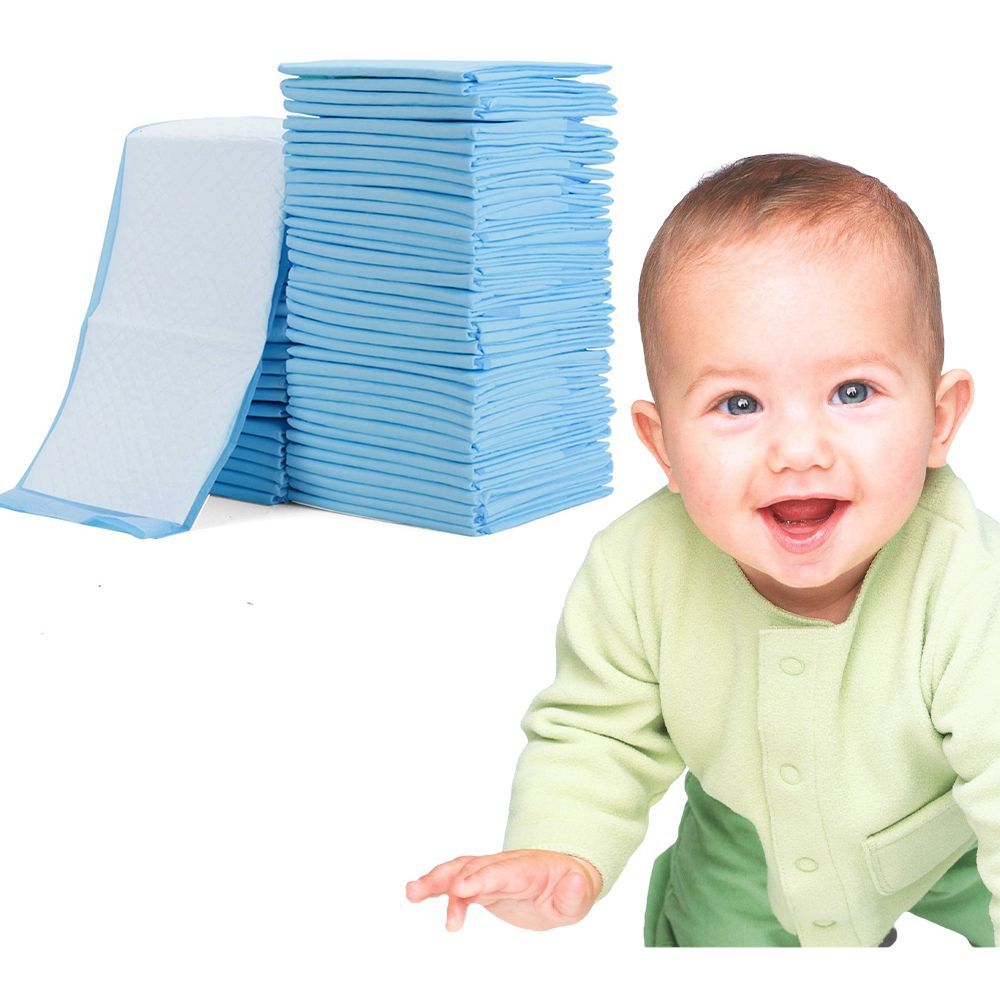 Little Story - Disposable Diaper Changing Mats 100Pcs - Blue