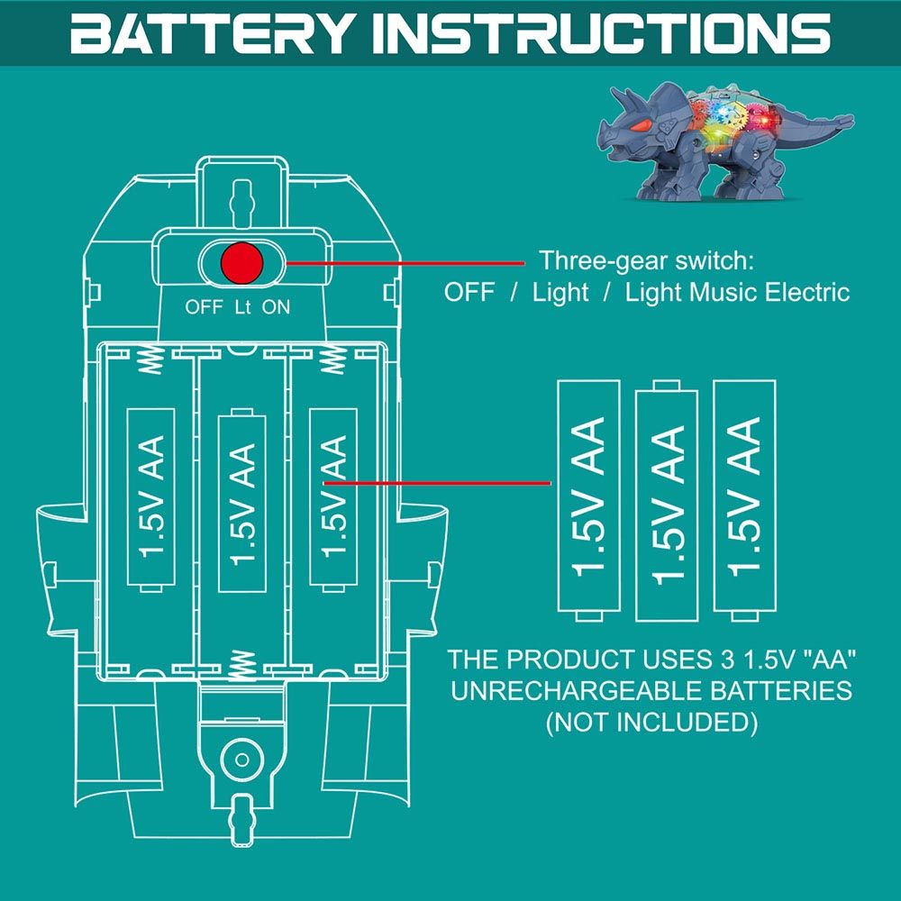 Little Story - Electric DIY Gear Dinosaur - Blue