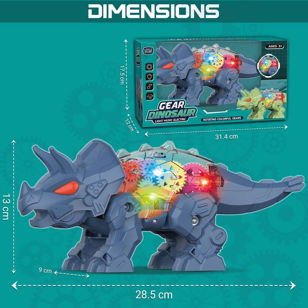 Little Story - Electric DIY Gear Dinosaur - Blue