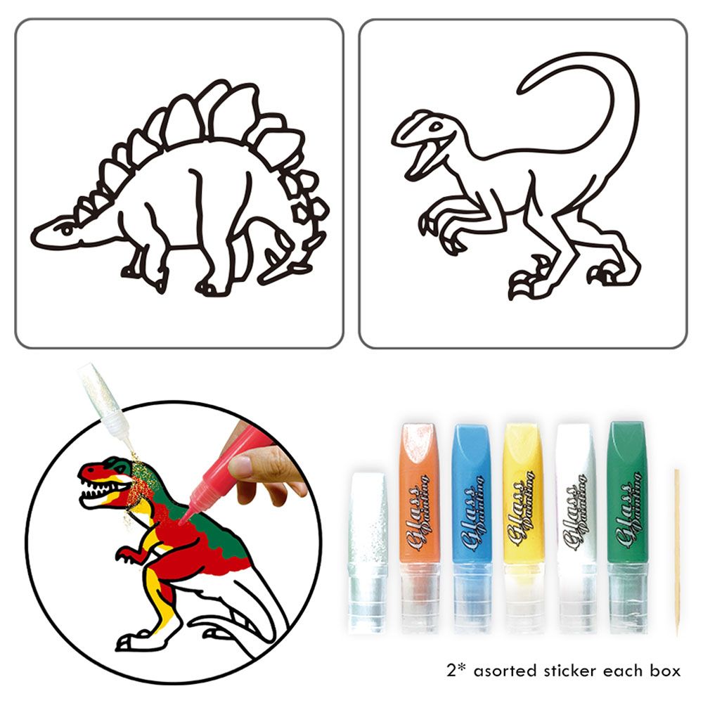 Little Story - DIY Kids Art & Craft 3D Painting Set - Dinosaur