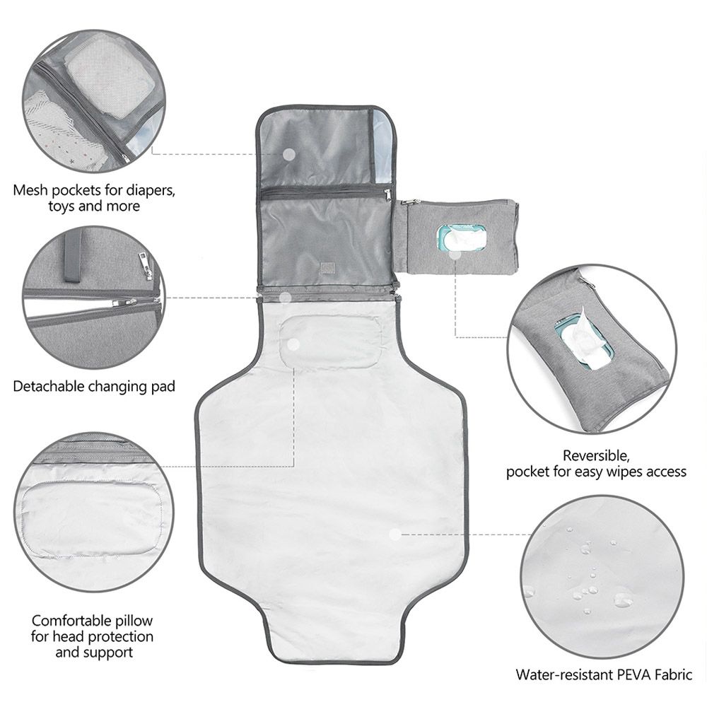 Little Story - Diaper Changing Station Kit - Grey