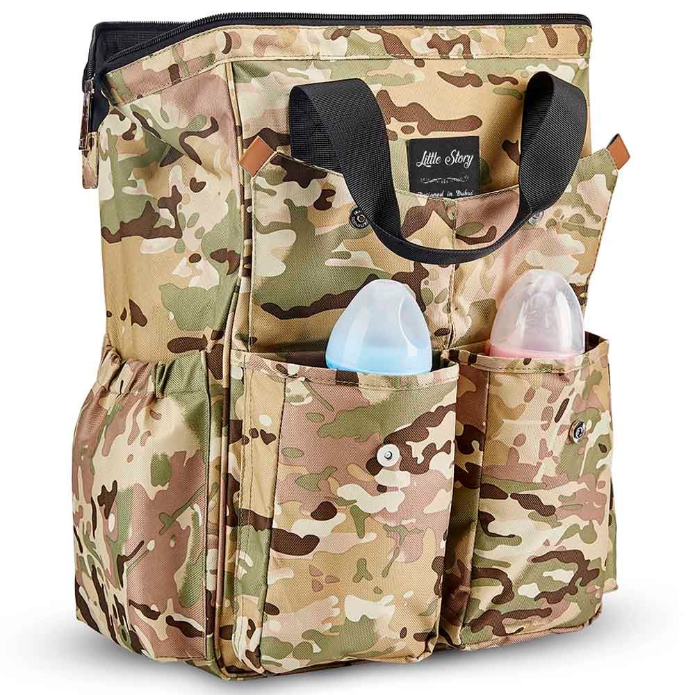 Little Story - Elite Diaper Bag w/ Stroller Hooks - Camouflage