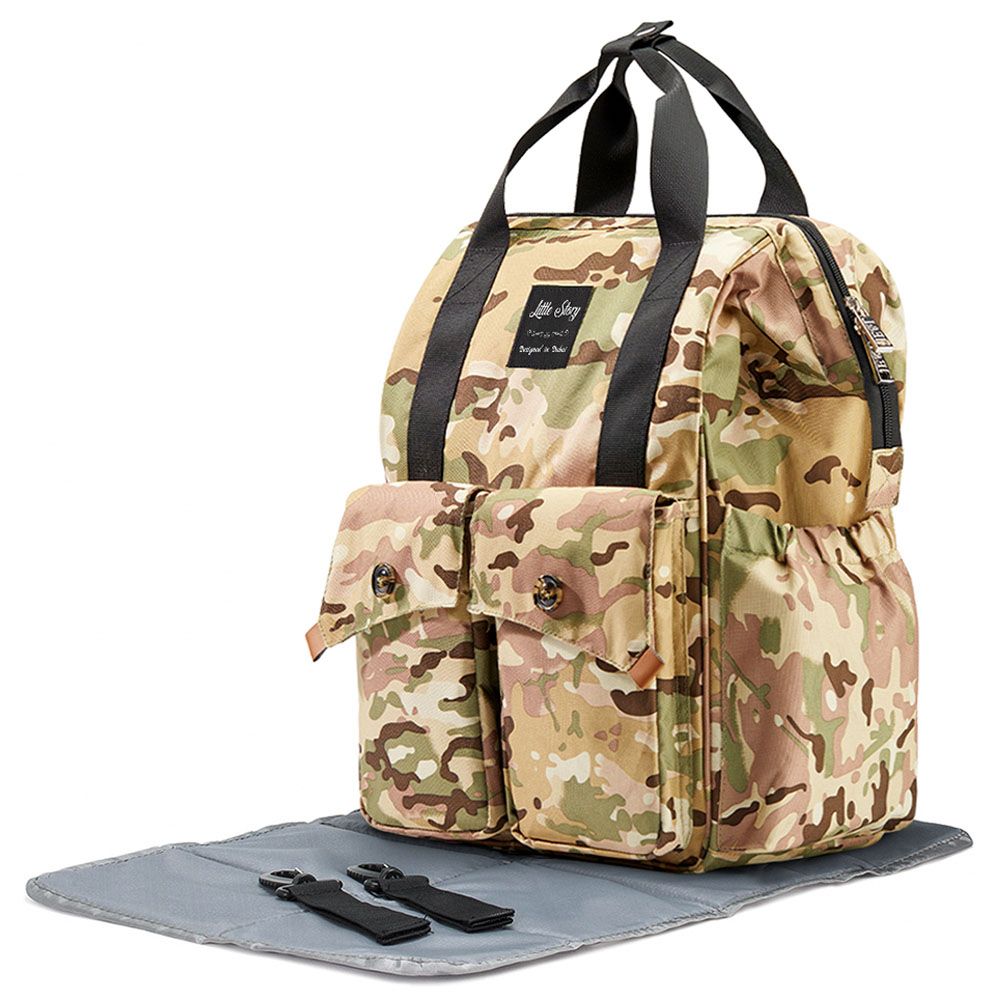 Little Story - Elite Diaper Bag w/ Stroller Hooks - Camouflage