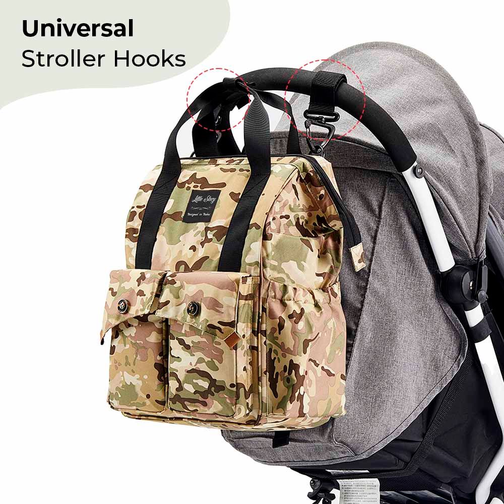 Little Story - Elite Diaper Bag w/ Stroller Hooks - Camouflage