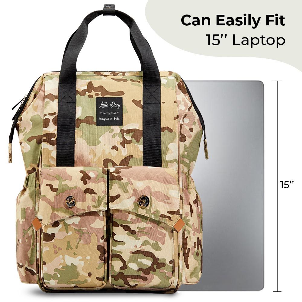 Little Story - Elite Diaper Bag w/ Stroller Hooks - Camouflage