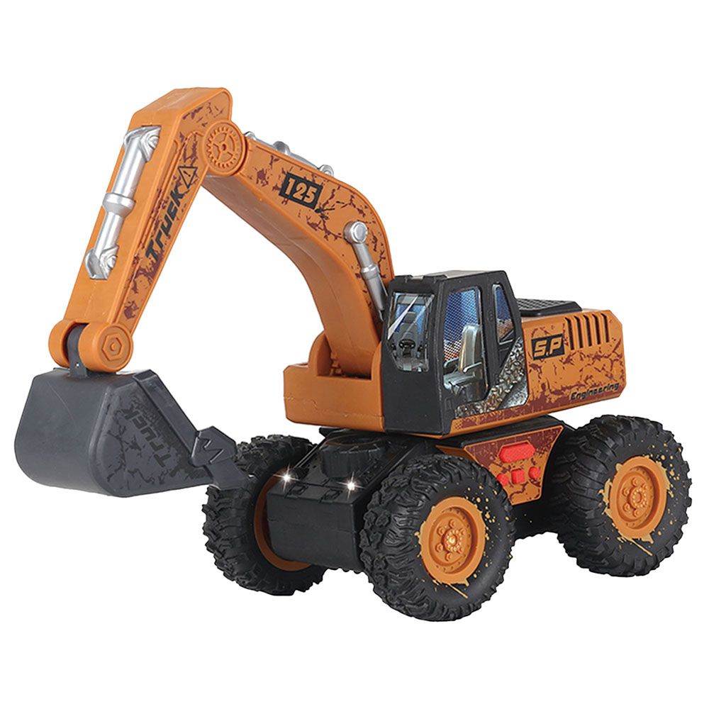 Little Story - Engineering Excavator Toy Vehicle - Yellow