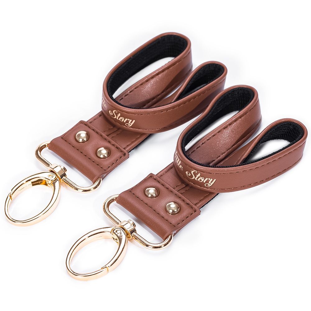 Little Story - Premium Stroller Hooks 2pcs - Brown