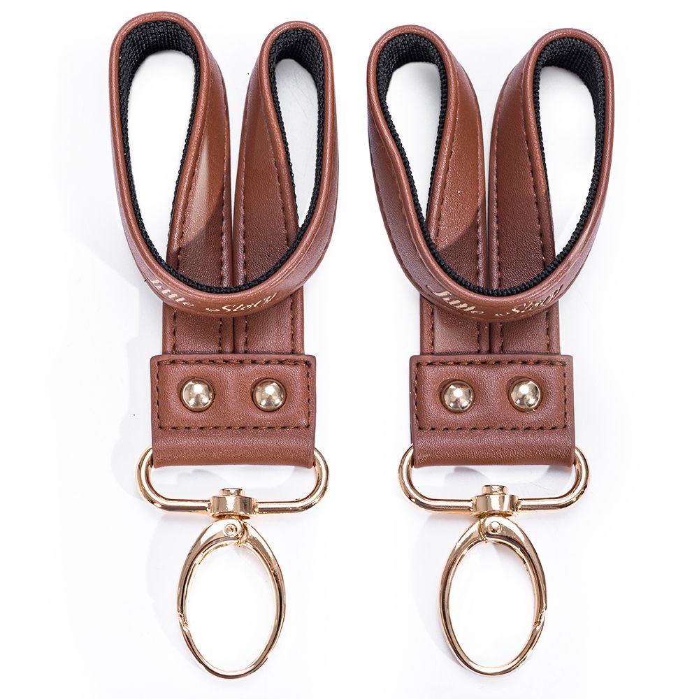 Little Story - Premium Stroller Hooks 2pcs - Brown