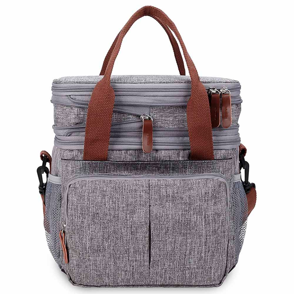 Little Story Insulated Expandable Lunch Bag - Grey