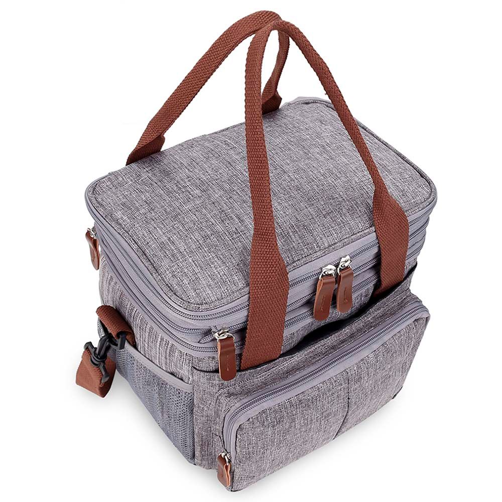 Little Story Insulated Expandable Lunch Bag - Grey