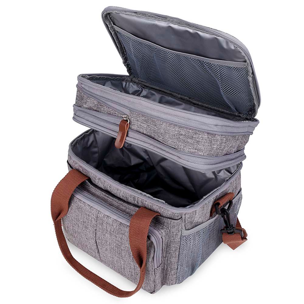 Little Story Insulated Expandable Lunch Bag - Grey