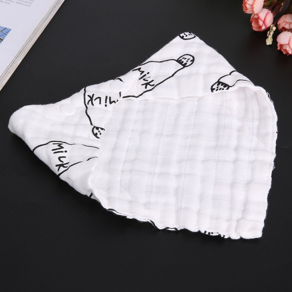 Little Story - Muslin Bandana Bibs Pack of 5 - Black & White