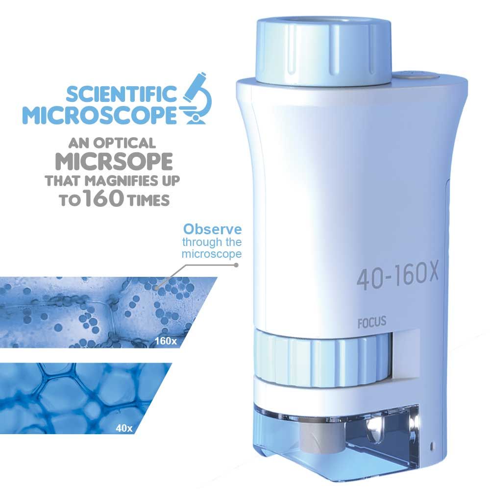 Little Story - Scientific Portable Optical Microscope Toy - Blue