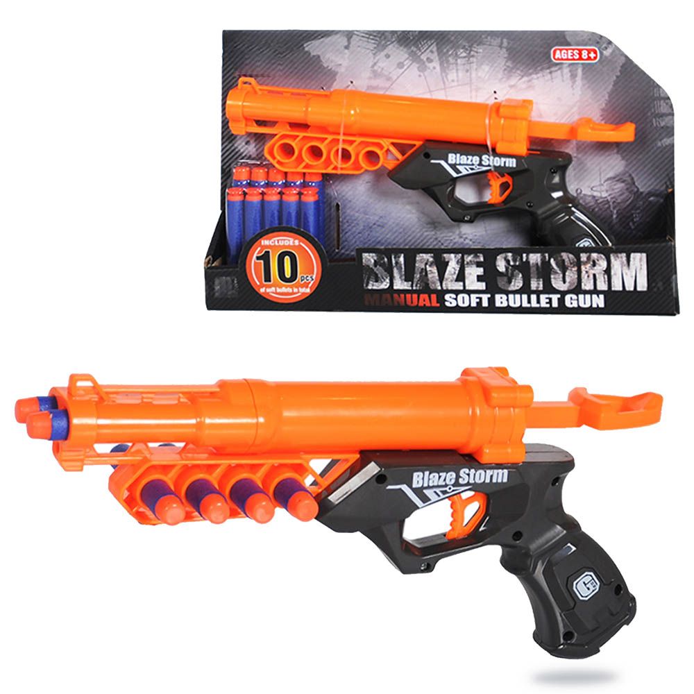 Little Story - Kids Bullet Gun w/ Soft Bullets - 10Pcs - Orange