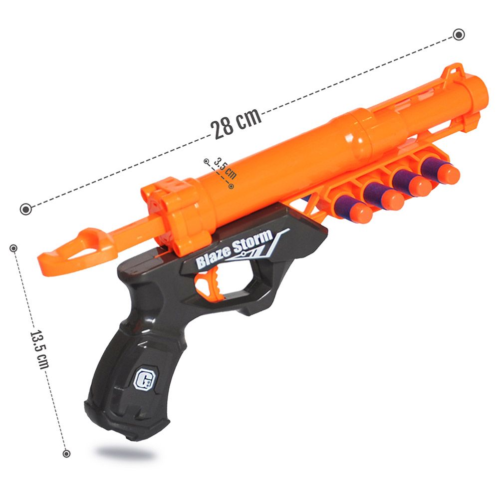 Little Story - Kids Bullet Gun w/ Soft Bullets - 10Pcs - Orange