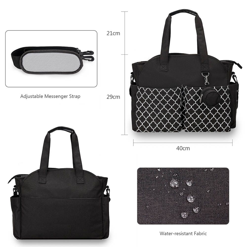 Little Story - Signature Diaper Bag - Black