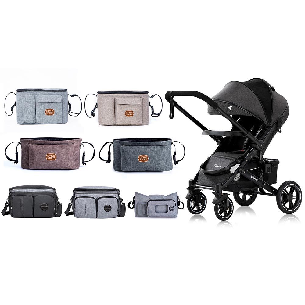 Little Story - Stroller Diaper Organizer Bag - Grey