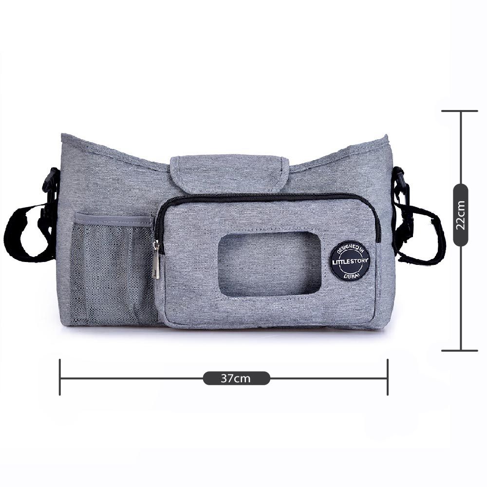 Little Story - Stroller Diaper Organizer Bag - Grey