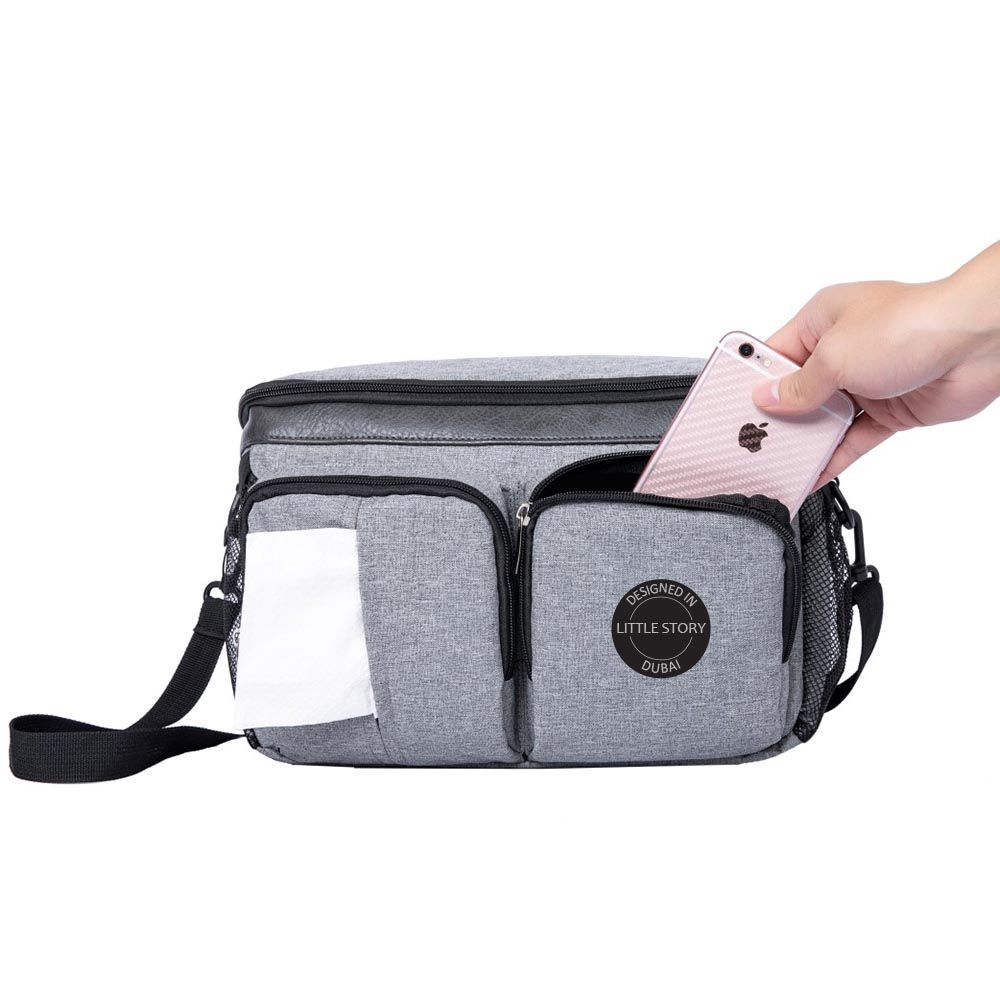 Little Story - Stroller Organizer Travel Bag - Grey