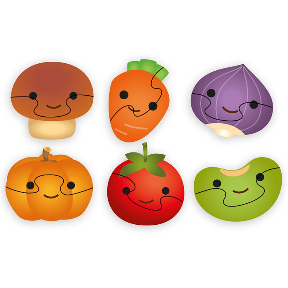 Little Story - 6-in-1 Matching Puzzle - Vegetables