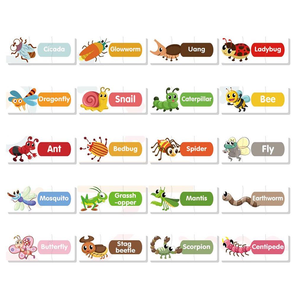 Little Story - 20-in-1 Recognition of Numbers Puzzle - Insects