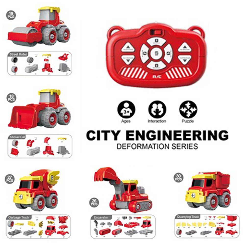 Little Story - 5-In-1 Dinosaur Robot Vehicle - Red