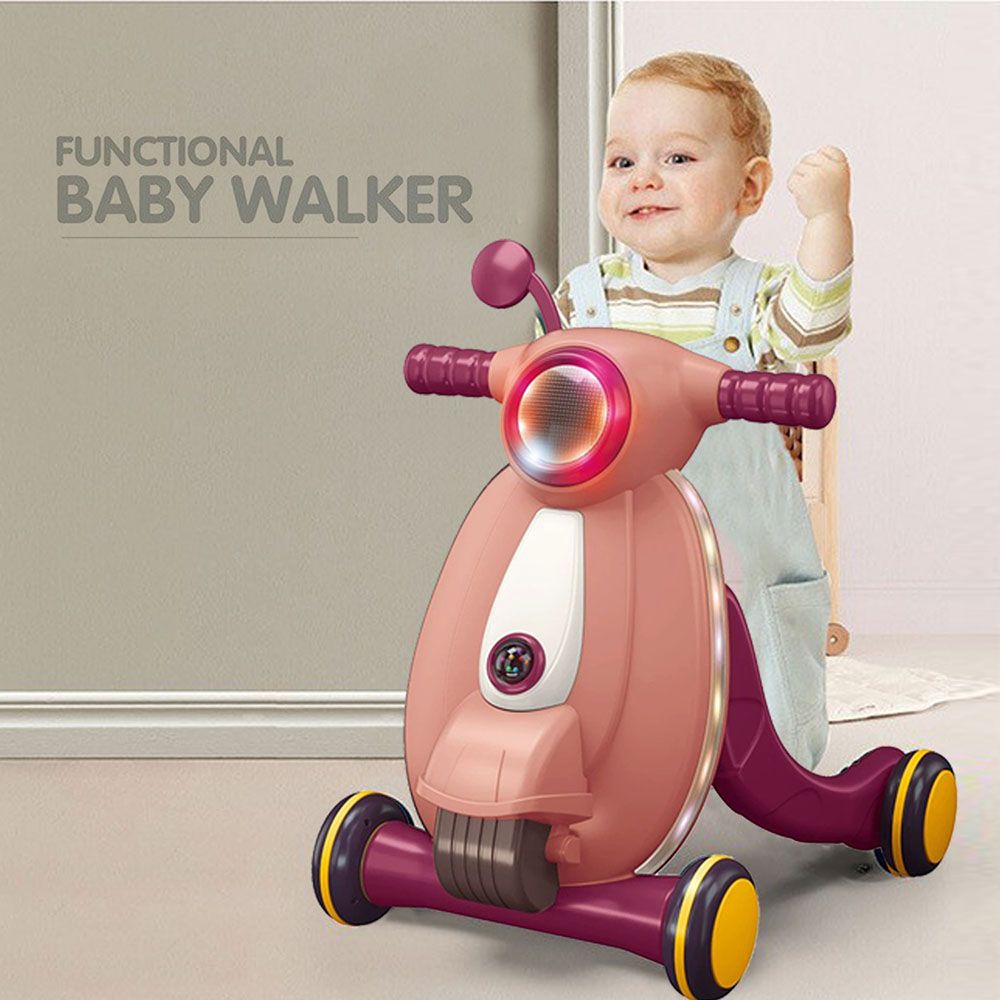 Little Story - Multifunctional Baby Walker w/ Light - Pink