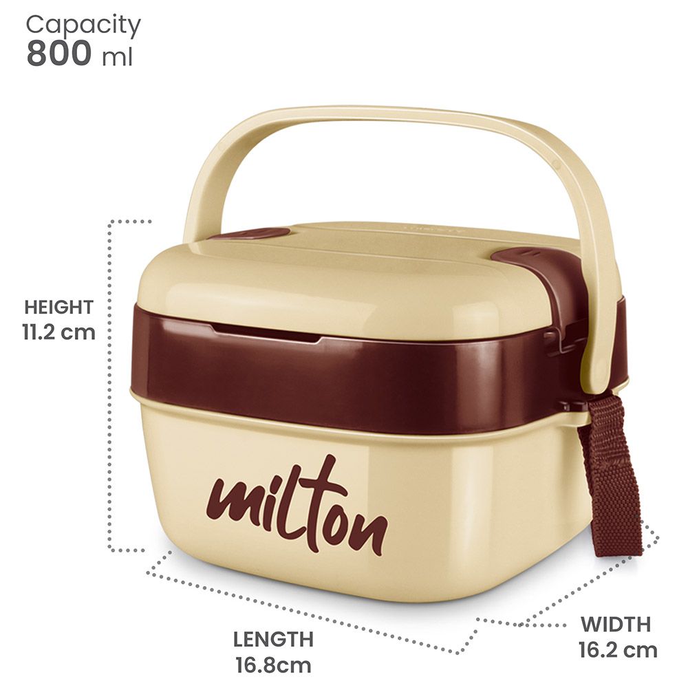 Milton - Cubic Small Inner Stainless Steel Lunch Box - 800ml - Ivory