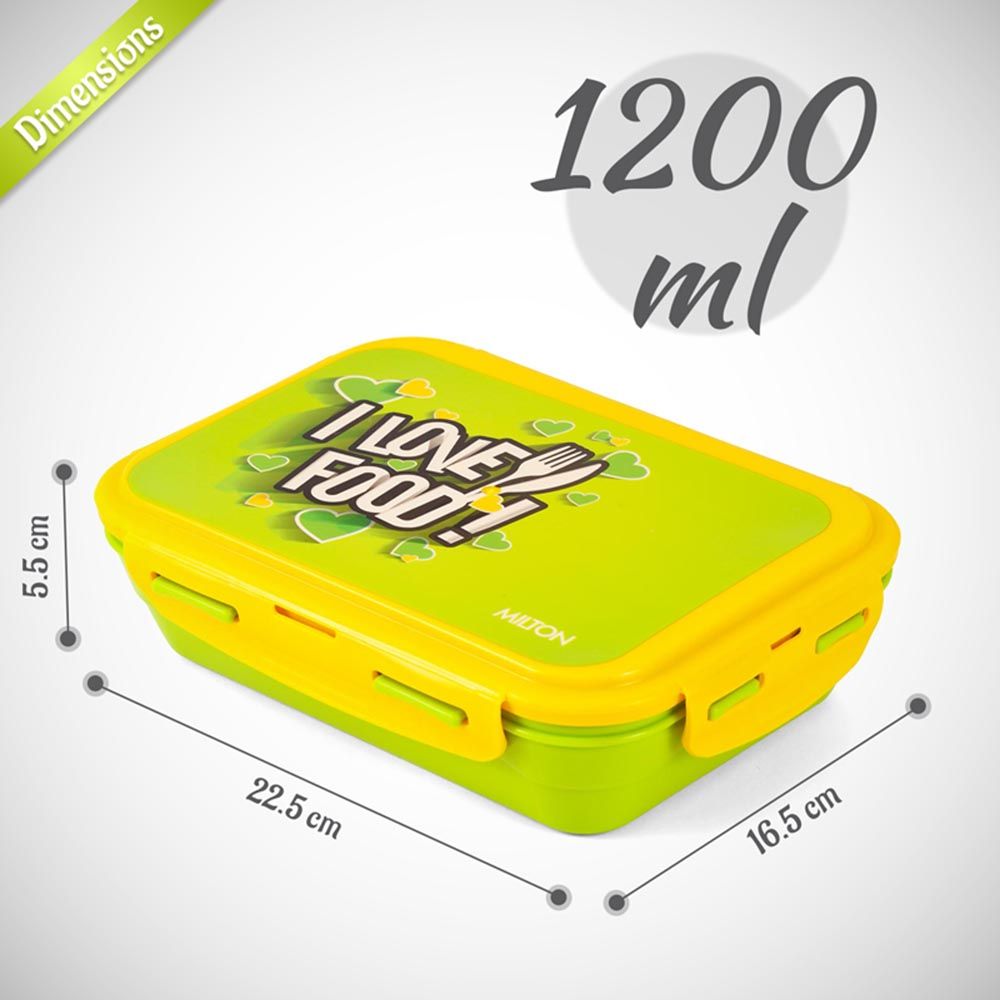 Milton - Fun Treat Lunch Box w/ Container - 1200ml - Green