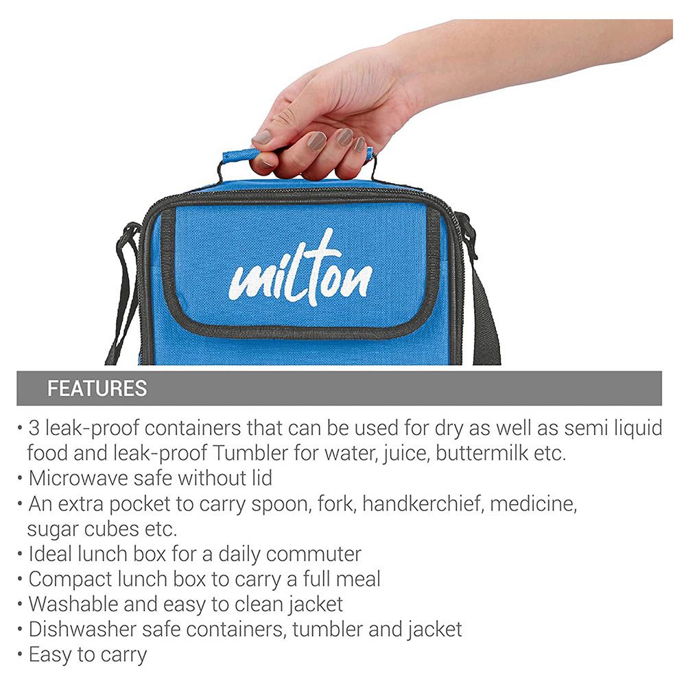 Milton - Meal Combi Lunch Box Cotaniners w/ Lunch Bag - Cyan