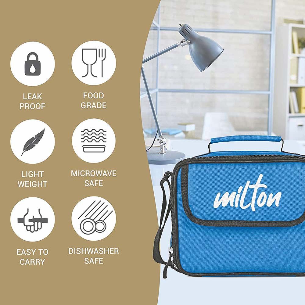 Milton - Meal Combi Lunch Box Cotaniners w/ Lunch Bag - Cyan