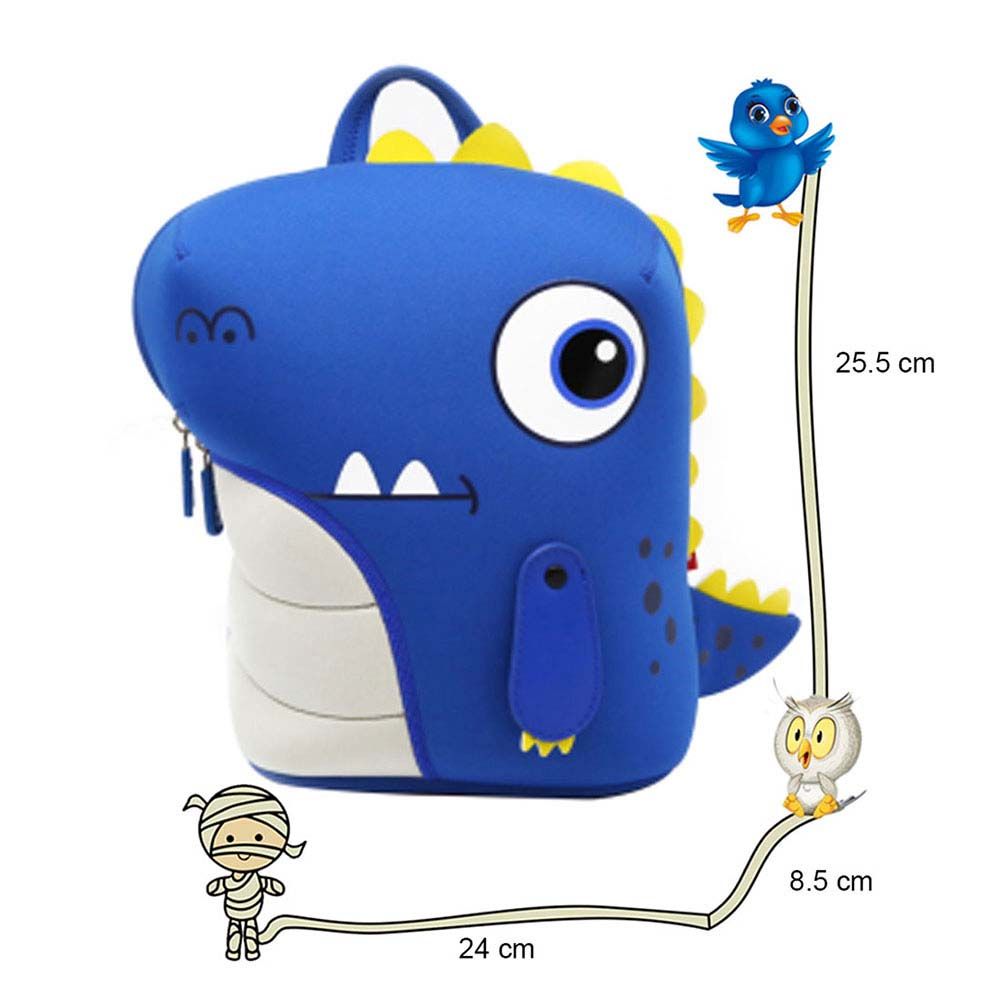 Nohoo - Jungle 3D Backpack-Dinosaur Blue - 10 Inch