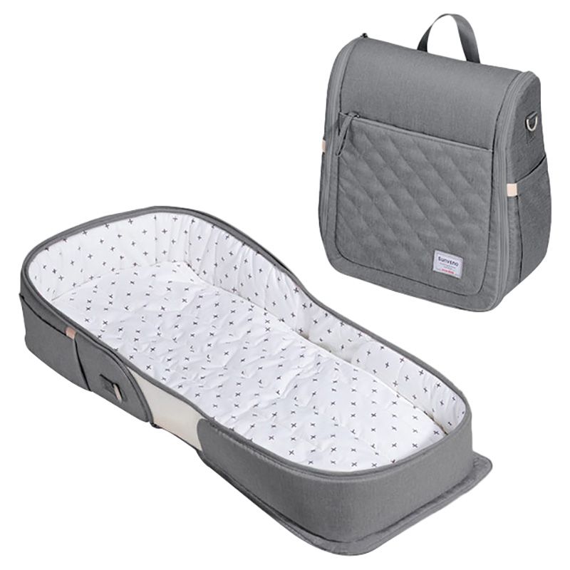 Sunveno - Portable Baby Bed & Bag - Grey